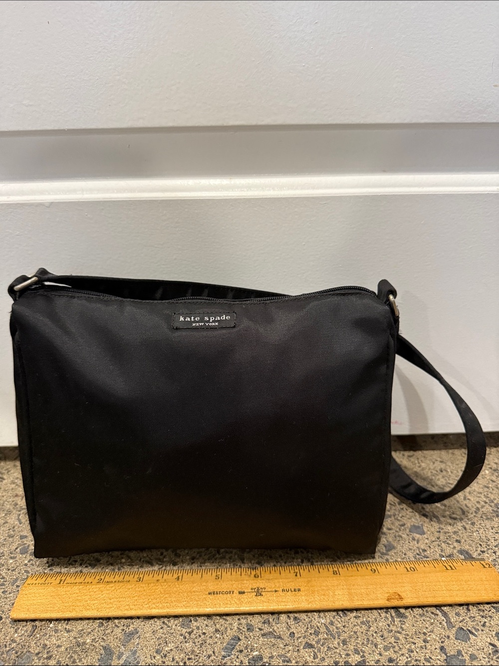 kate spade Black Nylon Messenger Crossbody Bag